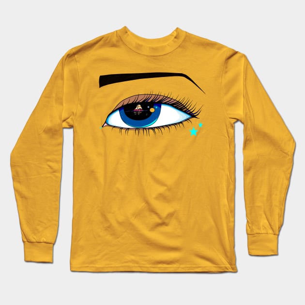 A Nautical Pretty Eye Long Sleeve T-Shirt by YudyisJudy